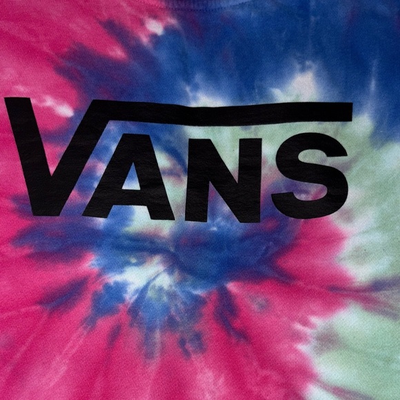 Gently Lived Vans Multicolor Tie-Dye Cropped Sweatshirt - Picture 2 of 9
